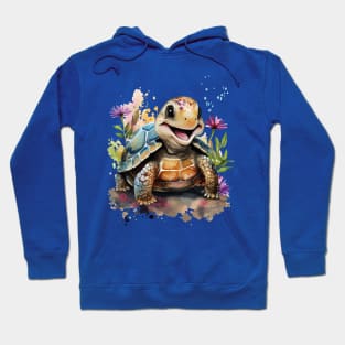 Turtle's Watercolor Smile Hoodie